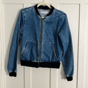 American Apparel Denim Bomber Jacket